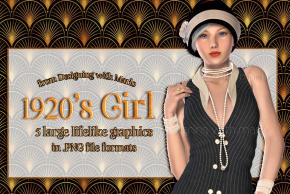 Download 1920's Classy Girl Poser PNG Graphics - 1920 Collection