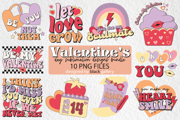 Download Retro Valentines Day PNG Bundle - Premium Bundle