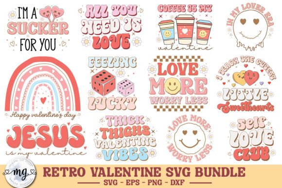 Download Retro Valentine's Day SVG Design Bundle - Premium Resources